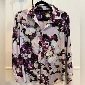 Banana Republic - Purple floral button down blouse